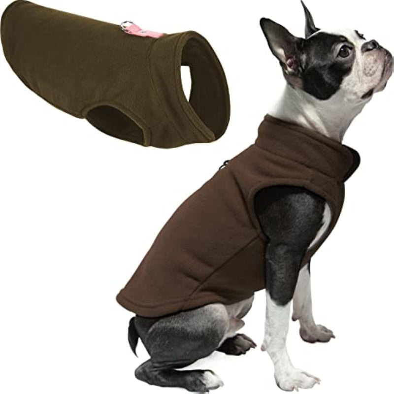 Fleece Vest Dog Sweater Cold Weather Dog Clothes For Small Dogs-Paw Print Pad