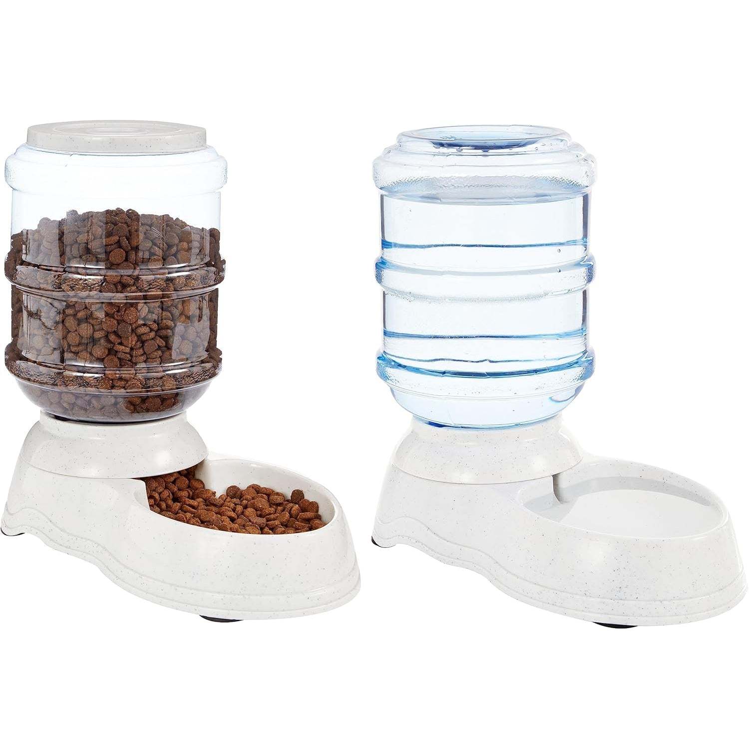 Gravity Pet Food Feeder For Dogs And Cats-Paw Print Pad