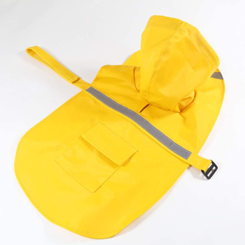 Dog Raincoats for Large Dogs with Reflective Strip Hoodie,Rain Poncho Jacket for Dogs-Paw Print Pad