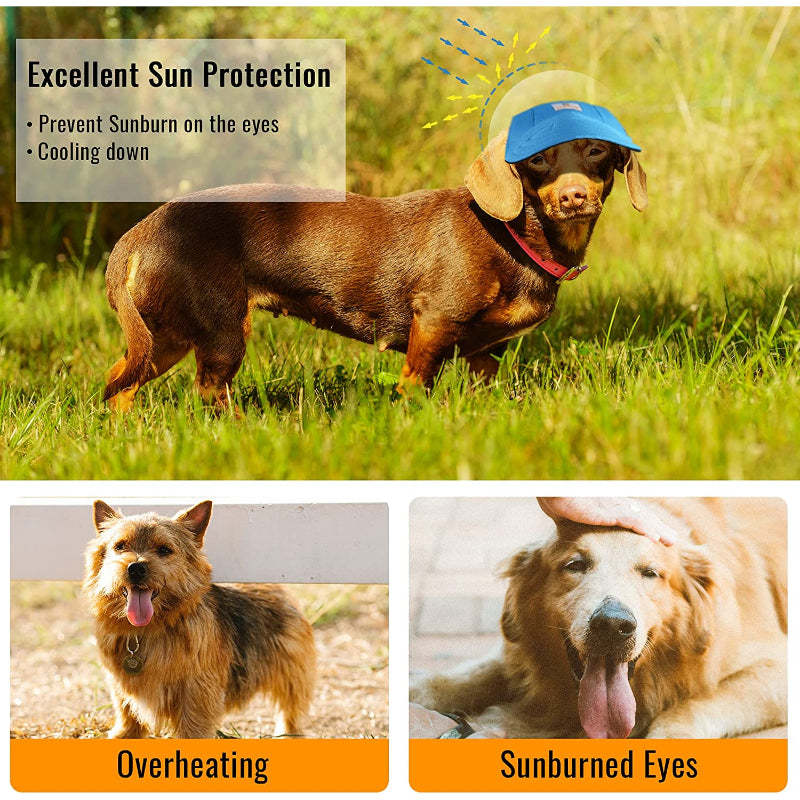 Baseball Dog Hat's With Ear Holes And Adjustable Drawstring-Paw Print Pad