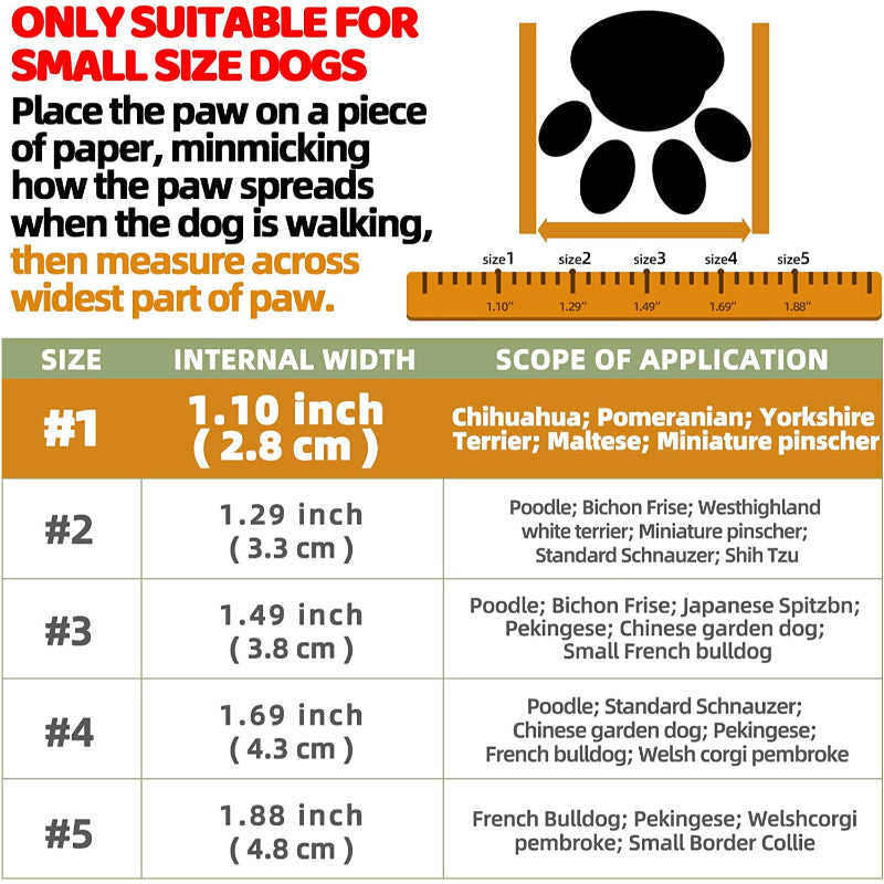 Dog Shoes For Small Dogs Boots, Breathable Dog Booties Paw Protector For Hot Pavement Winter Snow Hiking Booties 4pcs-Paw Print Pad