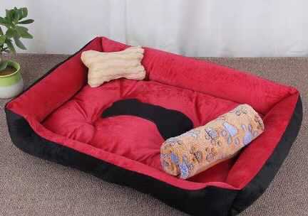 Non-Slip Washable Beds For Dogs-Paw Print Pad