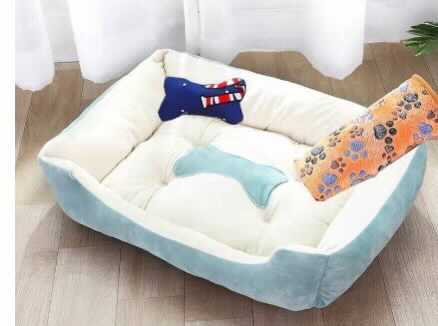 Non-Slip Washable Beds For Dogs-Paw Print Pad