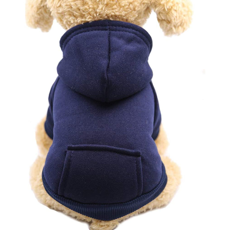 Winter Dog Hoodie Sweatshirts With Pockets Warm Dog Clothes For Small Dogs Chihuahua Coat Clothing Puppy Cat Costume-Paw Print Pad