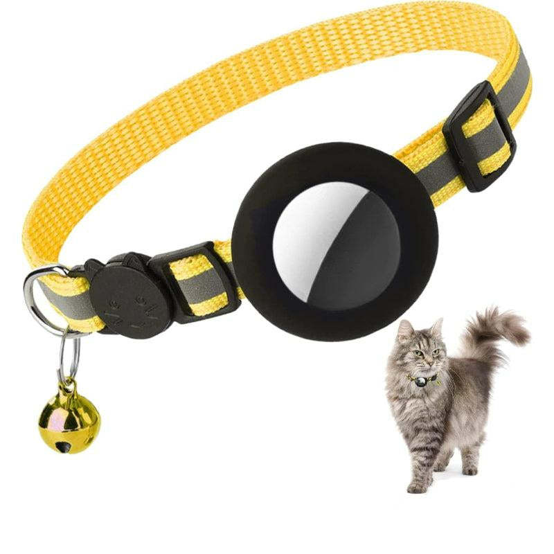 Kitten Collar With Breakaway Buckle And Airtag Holder-Paw Print Pad