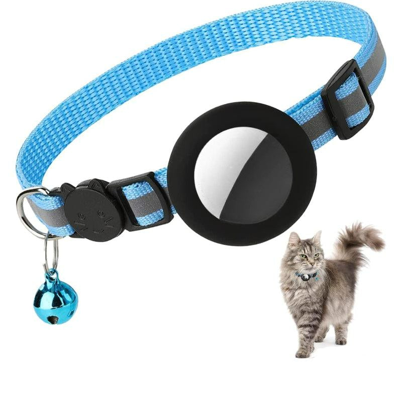Kitten Collar With Breakaway Buckle And Airtag Holder-Paw Print Pad