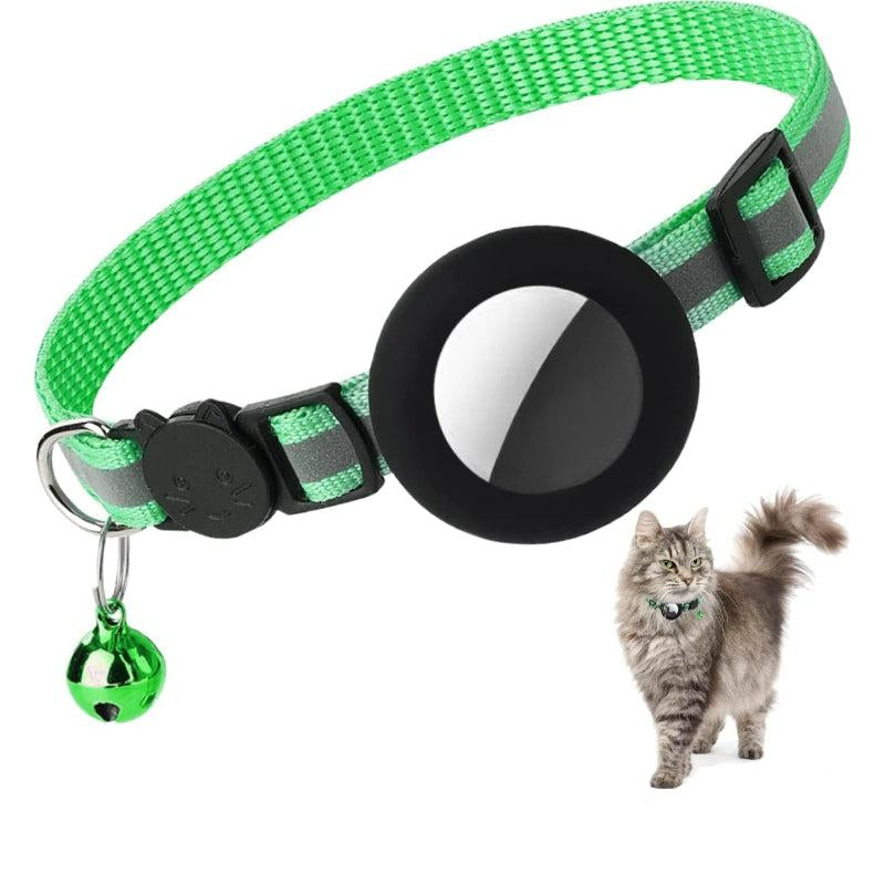 Kitten Collar With Breakaway Buckle And Airtag Holder-Paw Print Pad