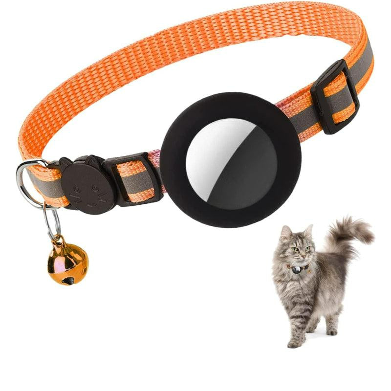 Kitten Collar With Breakaway Buckle And Airtag Holder-Paw Print Pad