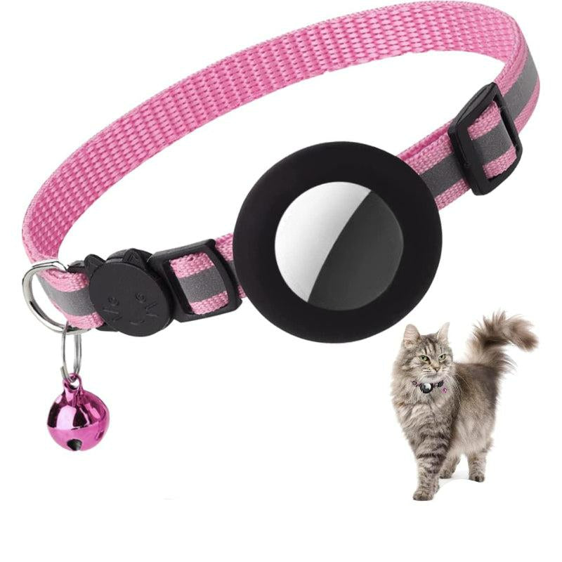 Kitten Collar With Breakaway Buckle And Airtag Holder-Paw Print Pad