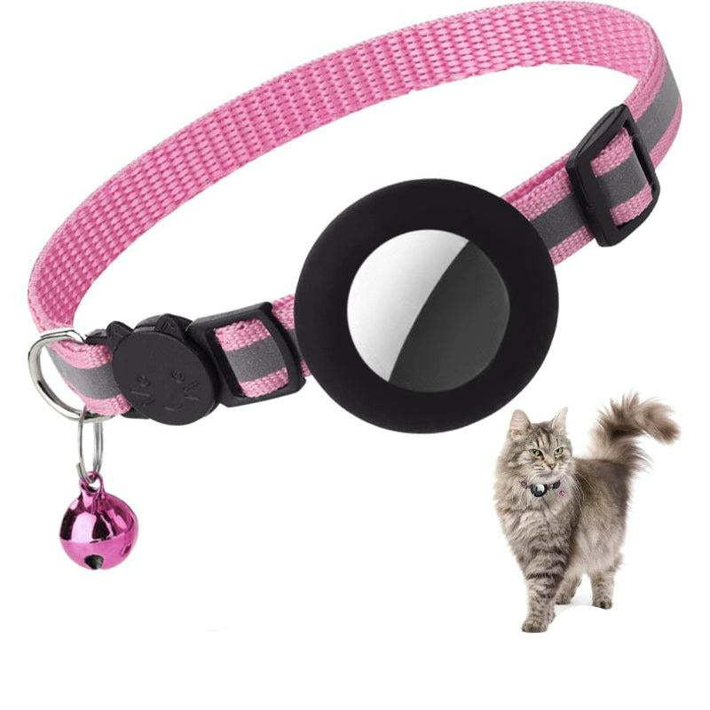 Kitten Collar With Breakaway Buckle And Airtag Holder-Paw Print Pad