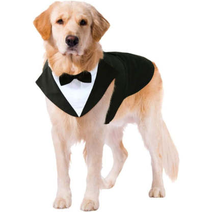 Dog Suit and Bandana Set, Dogs Tuxedo Wedding Party Suit-Paw Print Pad
