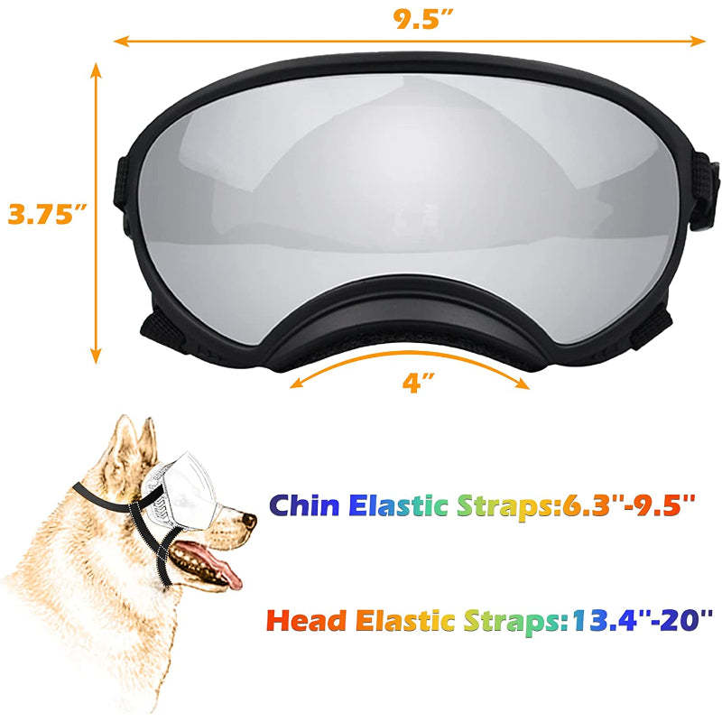 Large Dog Sunglasses With Adjustable Strap UV Protection-Paw Print Pad