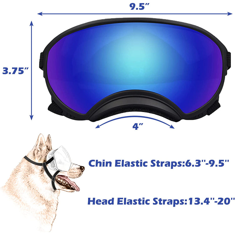 Large Dog Sunglasses With Adjustable Strap UV Protection-Paw Print Pad