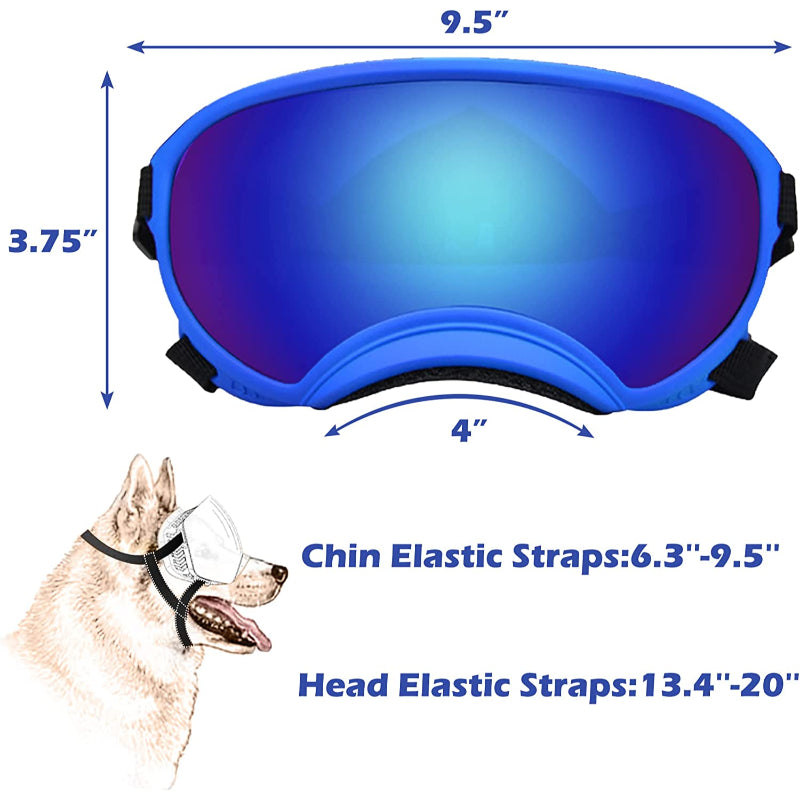 Large Dog Sunglasses With Adjustable Strap UV Protection-Paw Print Pad