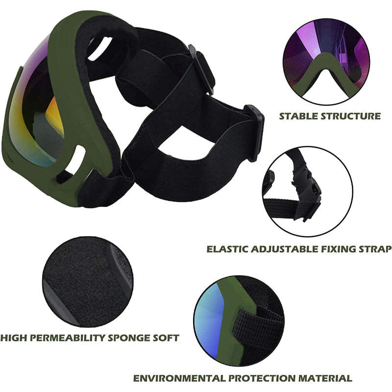 Large Dog Sunglasses With Adjustable Strap UV Protection-Paw Print Pad