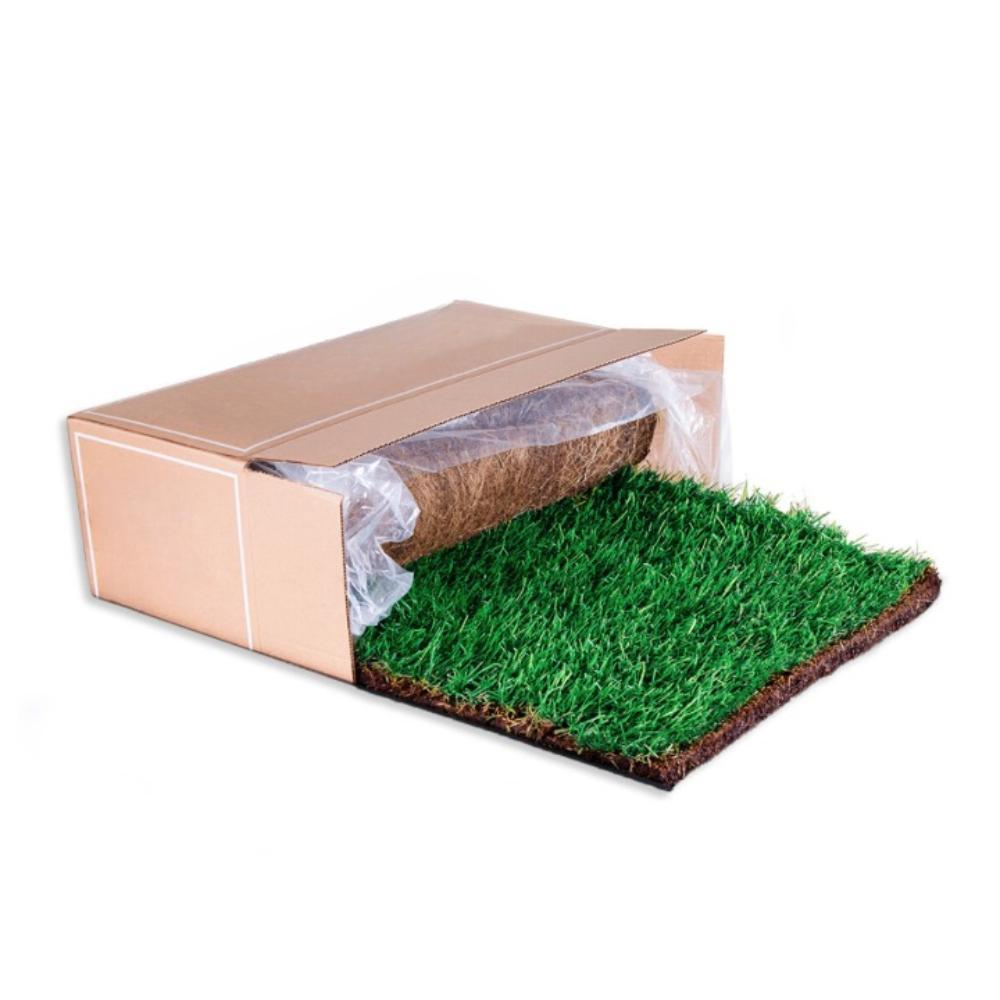 Large Patch Real Grass Dog Waste Box-Paw Print Pad
