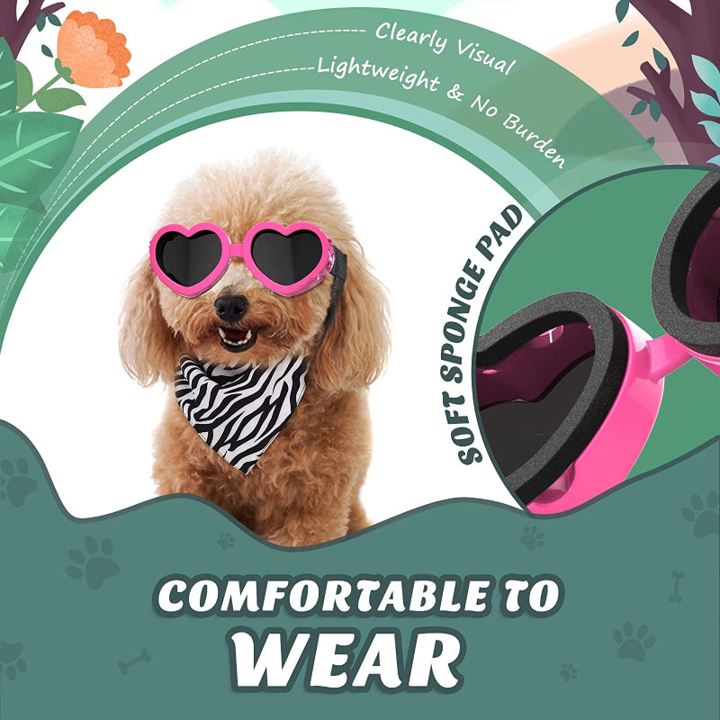 Small Dog Sunglasses UV Protection Goggles Eye Wear Protection-Paw Print Pad