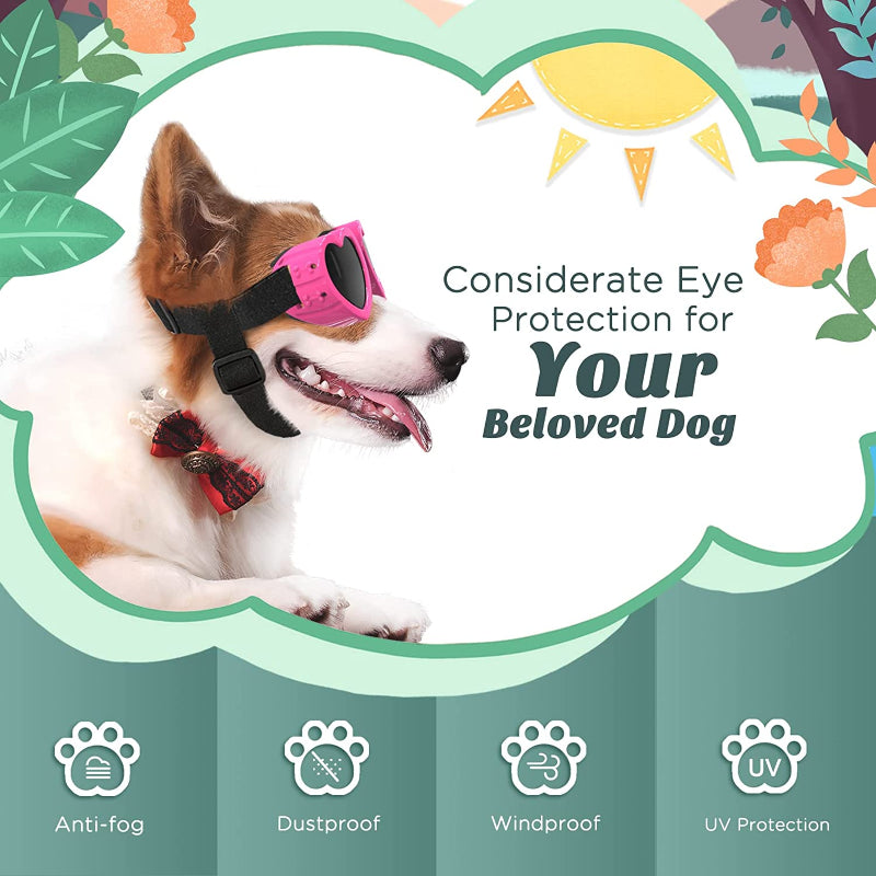 Small Dog Sunglasses UV Protection Goggles Eye Wear Protection-Paw Print Pad