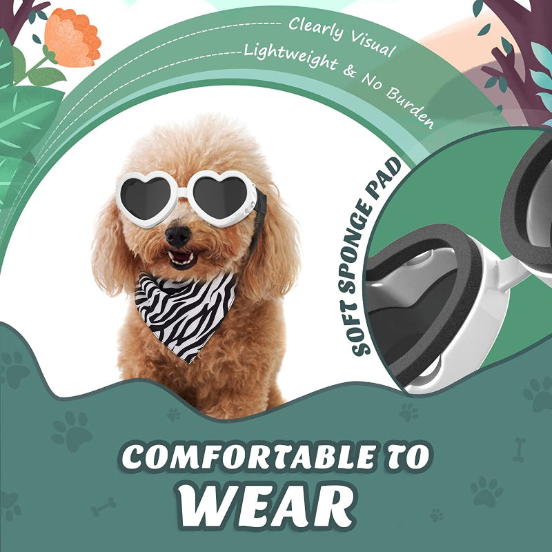 Small Dog Sunglasses UV Protection Goggles Eye Wear Protection-Paw Print Pad