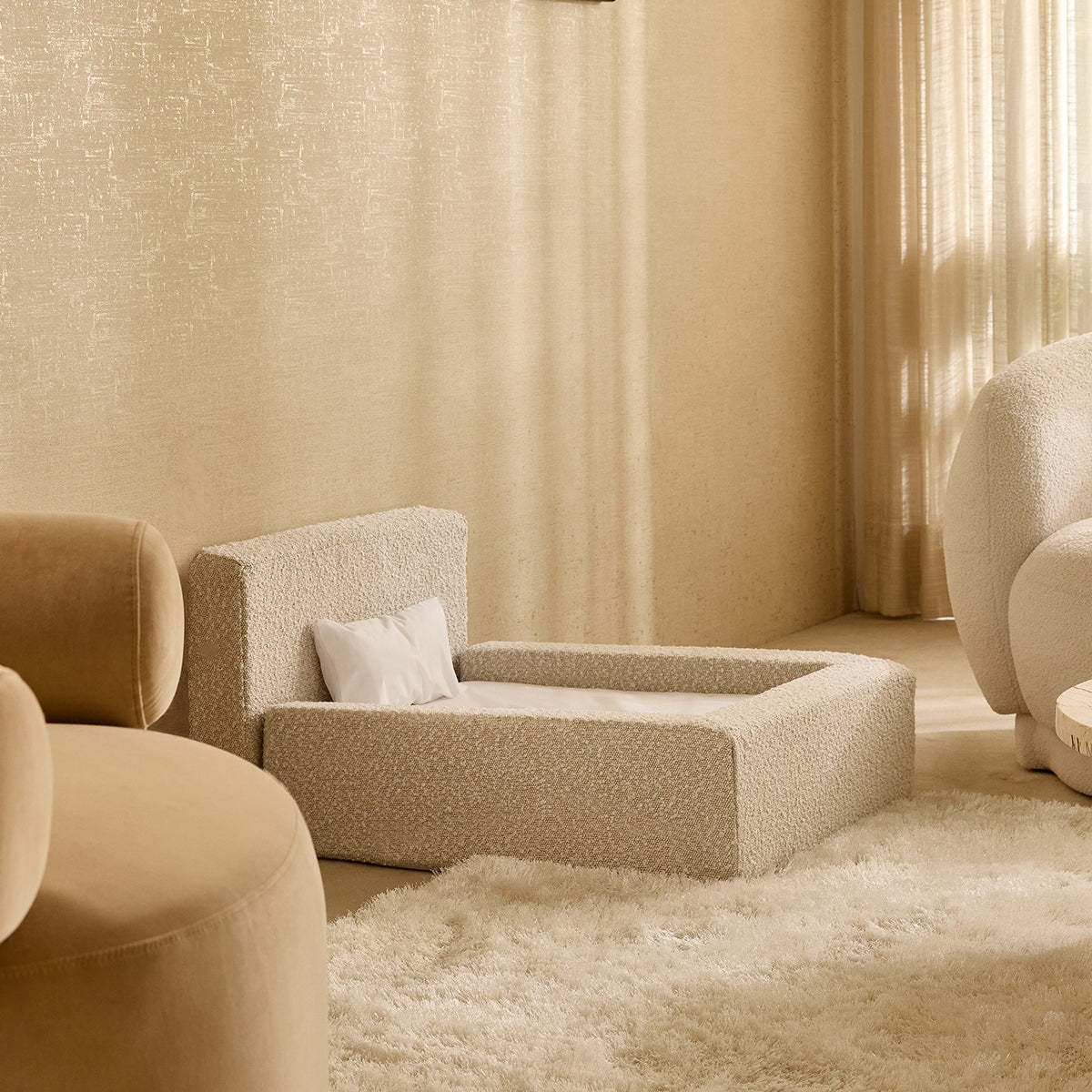 Luxurious Pet Sofa Bed-Paw Print Pad