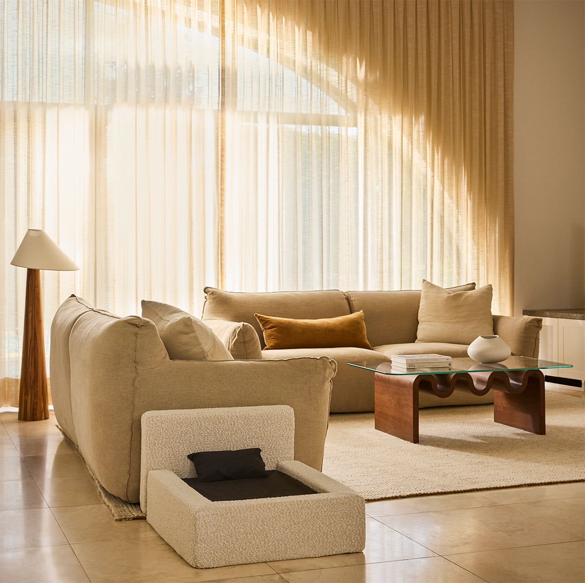 Luxurious Pet Sofa Bed-Paw Print Pad