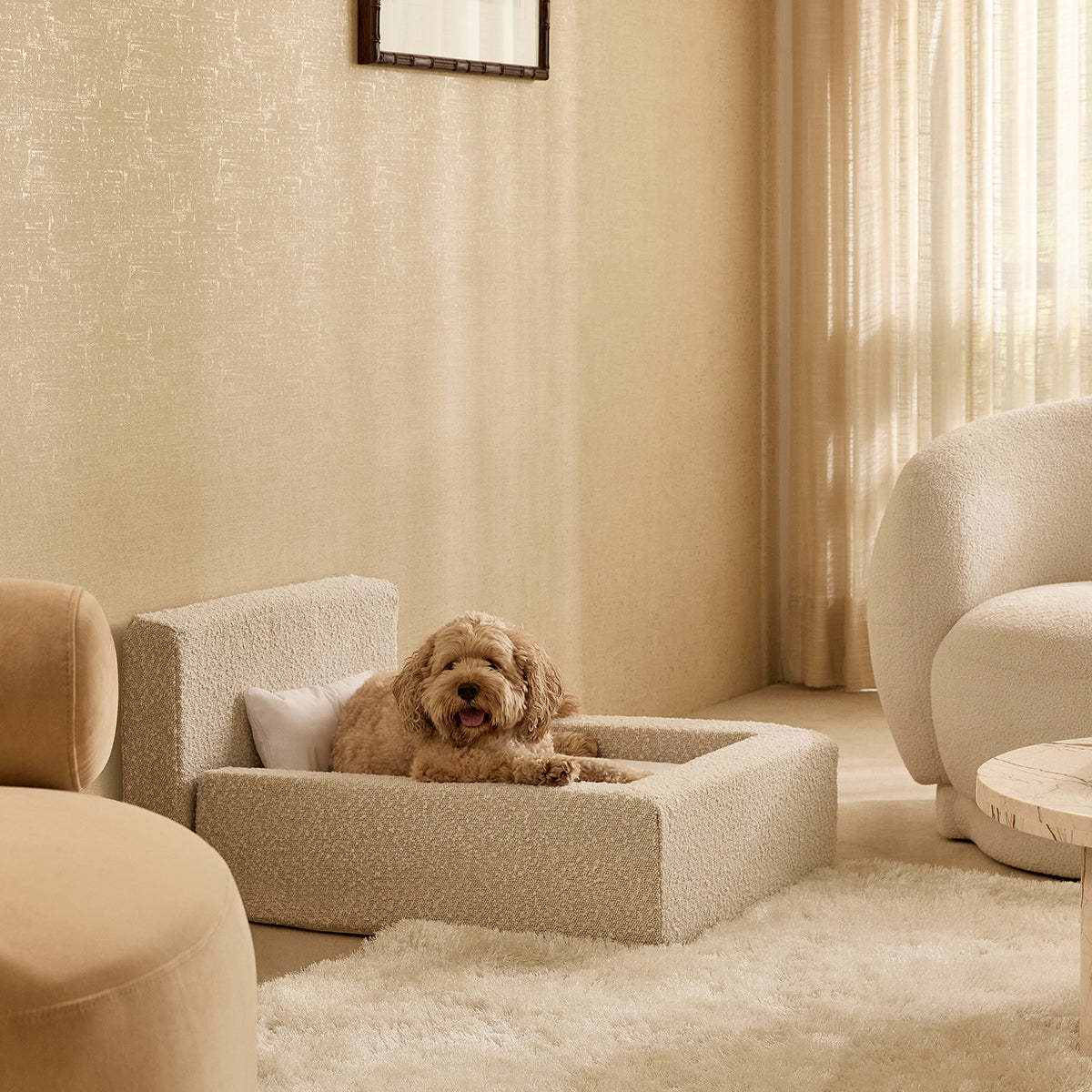 Luxurious Pet Sofa Bed-Paw Print Pad