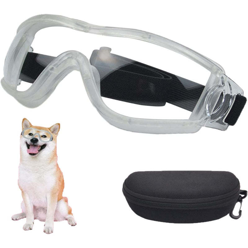 Dog Sunglasses Pet Goggles Adjustable Strap Snow Beach-Paw Print Pad