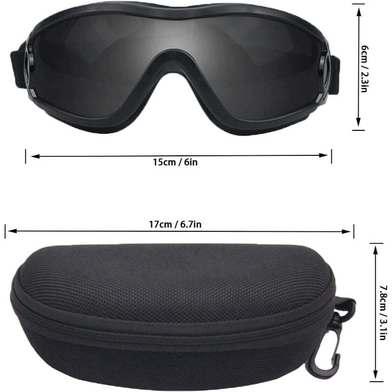 Dog Sunglasses Pet Goggles Adjustable Strap Snow Beach-Paw Print Pad