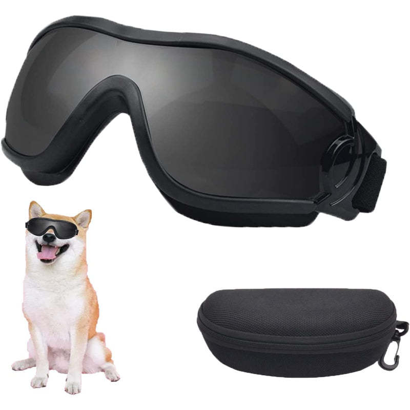 Dog Sunglasses Pet Goggles Adjustable Strap Snow Beach-Paw Print Pad