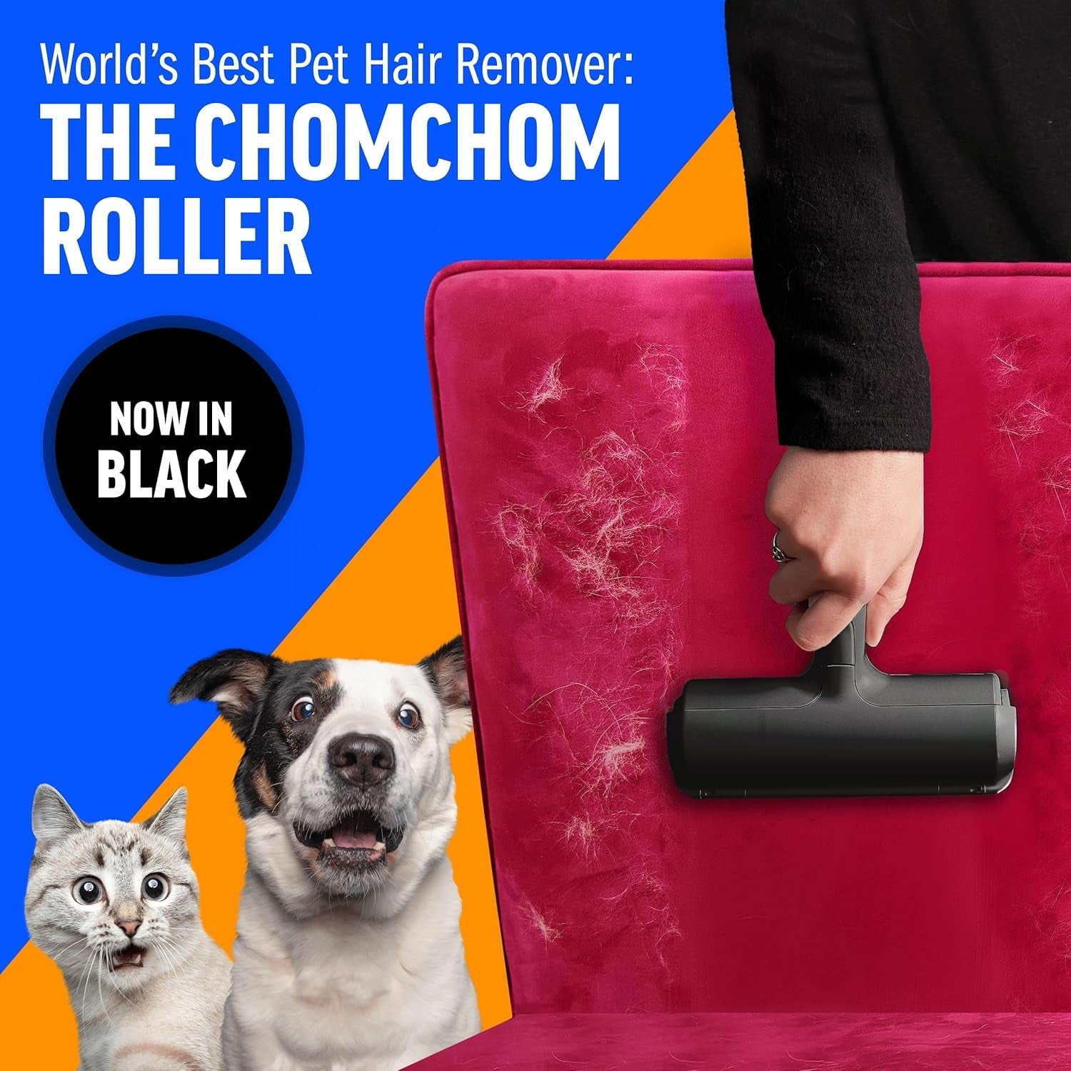 Multi Surface Pet Reusable Lint Roller And Remover-Paw Print Pad