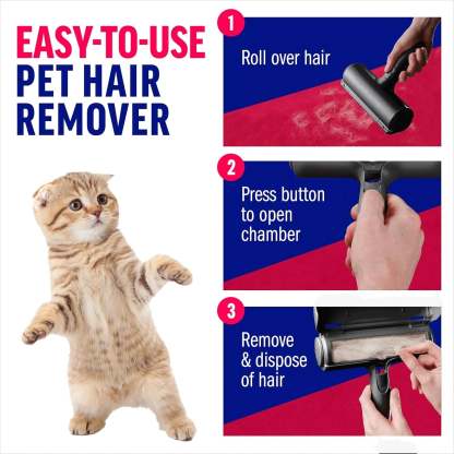 Multi Surface Pet Reusable Lint Roller And Remover-Paw Print Pad