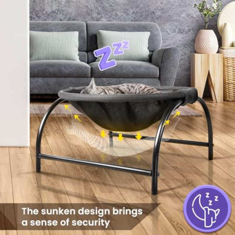 Multi Purpose Pet Hammock Bed For Cats And Dogs-Paw Print Pad