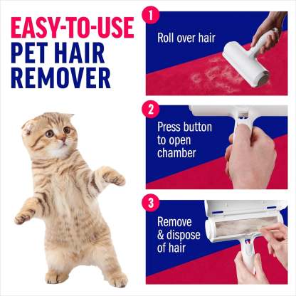 Multi Surface Pet Reusable Lint Roller And Remover-Paw Print Pad