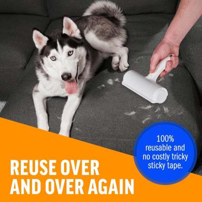 Multi Surface Pet Reusable Lint Roller And Remover-Paw Print Pad