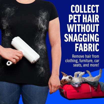 Multi Surface Pet Reusable Lint Roller And Remover-Paw Print Pad