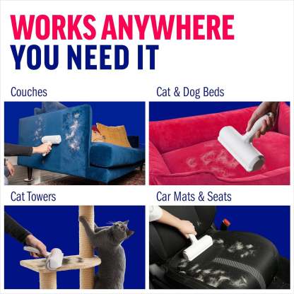 Multi Surface Pet Reusable Lint Roller And Remover-Paw Print Pad