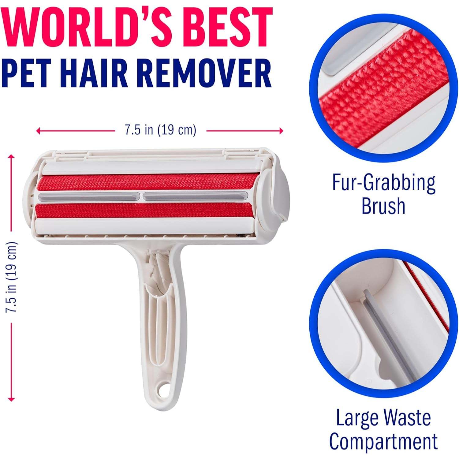 Multi Surface Pet Reusable Lint Roller And Remover-Paw Print Pad