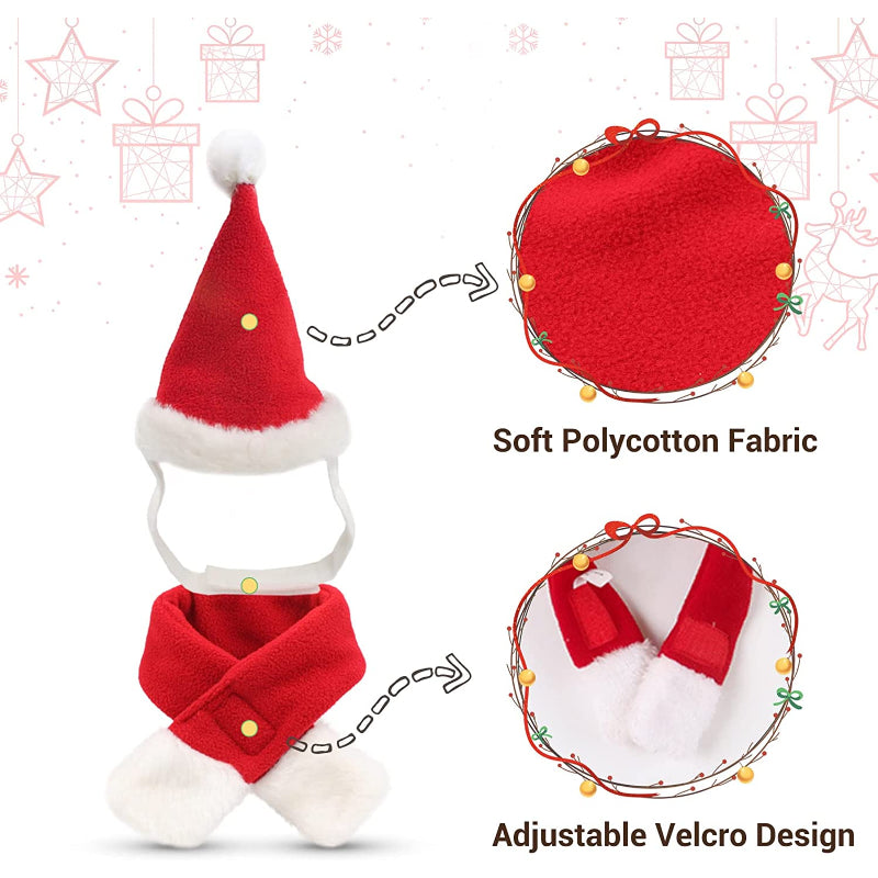 Pet Hat: Santa, Birthday, Halloween, Christmas-Paw Print Pad