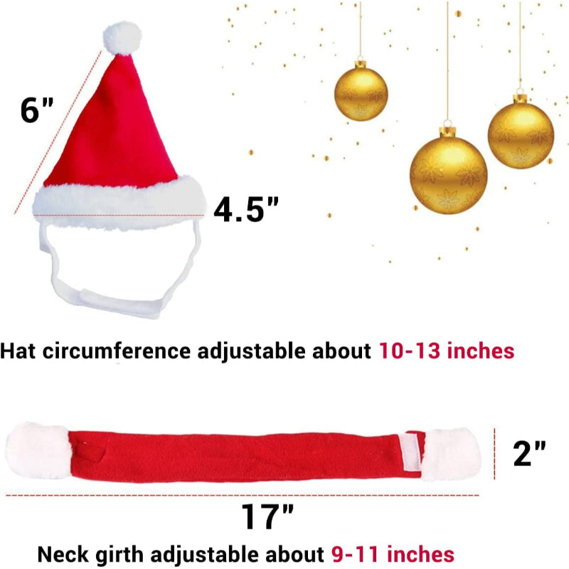 Pet Hat: Santa, Birthday, Halloween, Christmas-Paw Print Pad