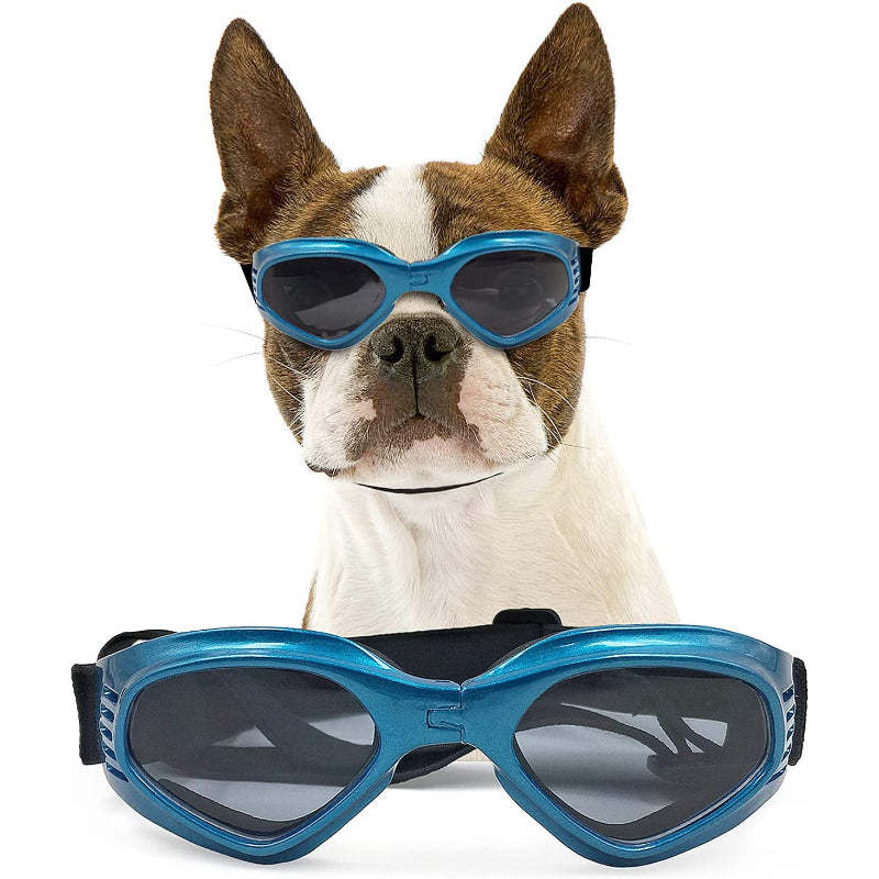 Dog Glasses Medium Adjustable Bulldog Windproof Motorcycle-Paw Print Pad