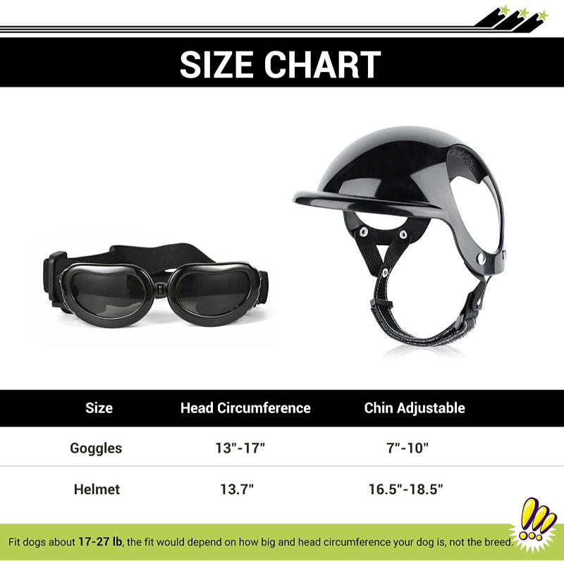 Small Dog Goggles UV Protection Adjustable Clear Doggy Sunglasses Helmet Easy Wear Windproof Motorcycle Puppy Glasses-Paw Print Pad