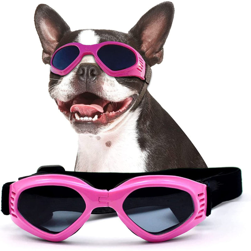 Dog Glasses Medium Adjustable Bulldog Windproof Motorcycle-Paw Print Pad