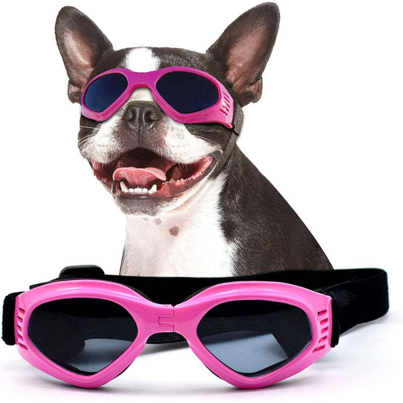 Dog Glasses Medium Adjustable Bulldog Windproof Motorcycle-Paw Print Pad