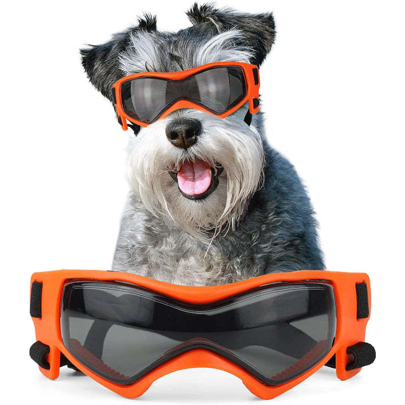 Dog Glasses Medium Adjustable Bulldog Windproof Motorcycle-Paw Print Pad