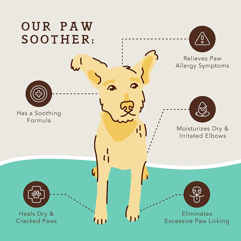 Paw Soother Trial Stick Natural, Organic, Healing Paw Pad Balm For Pets-Paw Print Pad