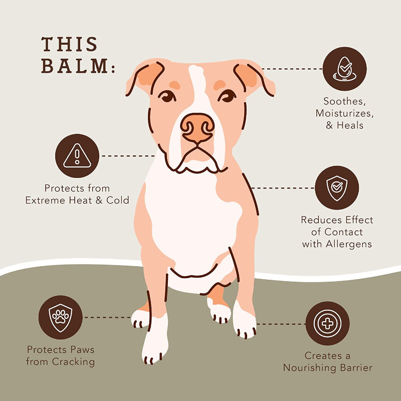 Paw Tection Balm Stick For Dogs Veterinarian-Approved-Paw Print Pad