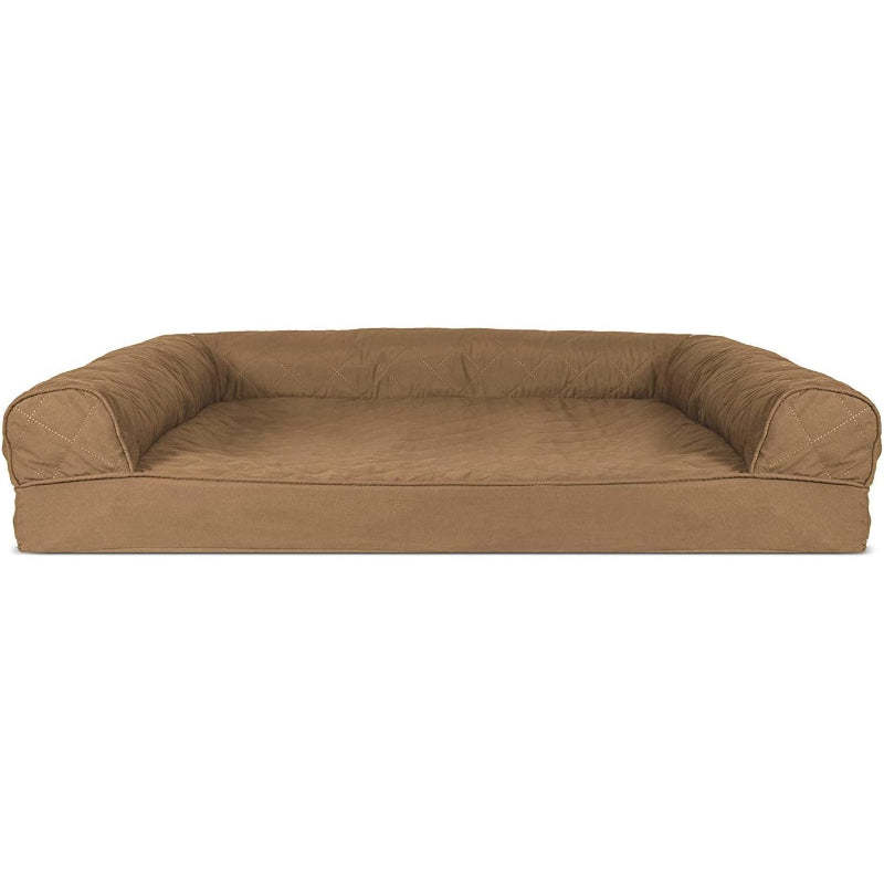 Dog Bed With Removable Bolsters And Washable Cover-Paw Print Pad