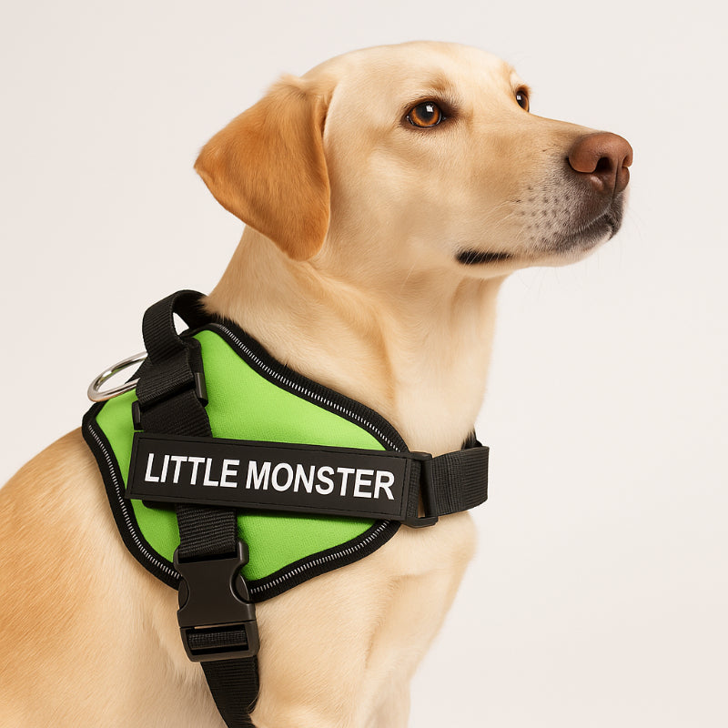 Custom No Pull Dog Harness with Personalized Name Patch-Paw Print Pad