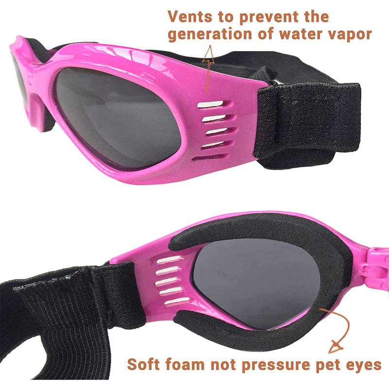 Dog Goggles Medium Breed, Pet Sunglasses for Medium Dogs Eye Protection Windproof-Paw Print Pad