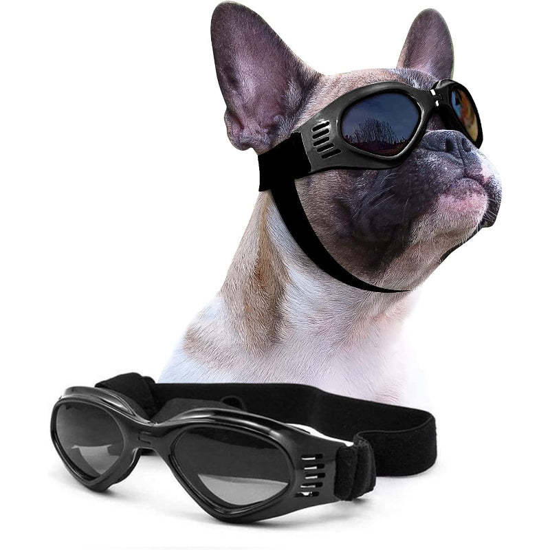 Dog Goggles Medium Breed, Pet Sunglasses for Medium Dogs Eye Protection Windproof-Paw Print Pad